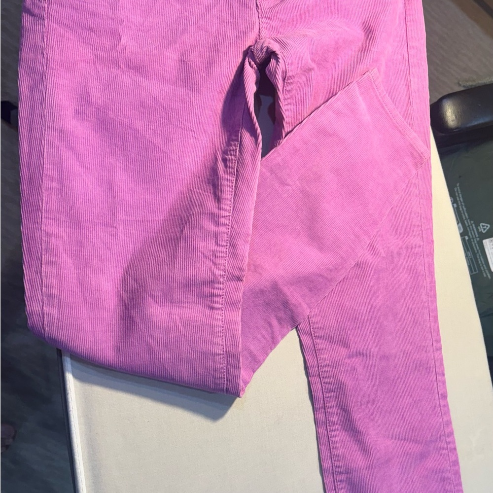 SLIGHTLY USED SIZE 24 J. Crew Vibrant Pink Cropped Pants - Picture 3 of 7